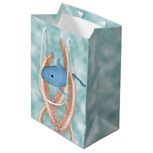 Moyen Sac cadeau - Baignade baleine et poulpe