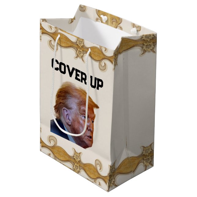 Moyen Sac Cadeau Cachez Trump (Devant Angle)