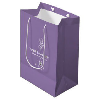 Moyen Sac Cadeau de Ciseaux de Coiffeur Cheveux Violets