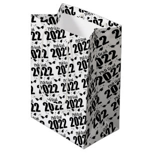 Moyen Sac cadeau de doctorat 2022 Grad (Noir)