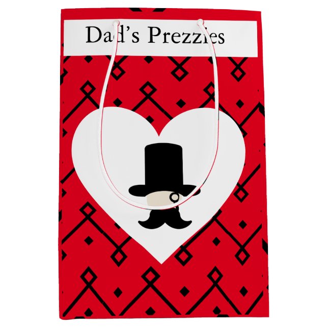 Moyen Sac cadeau de fête du père éditable de Gentleman (Devant)