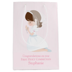 Moyen Sac cadeau de la première communion de la fille B