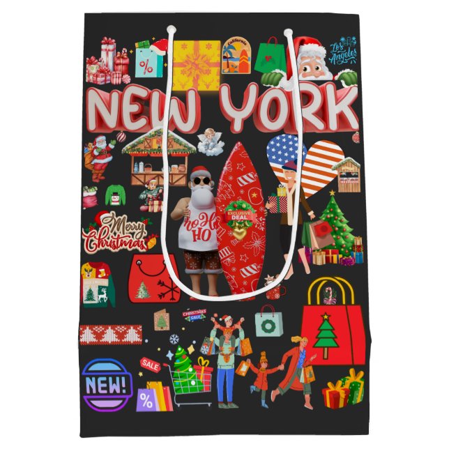 Moyen Sac cadeau de Noël (Dos)