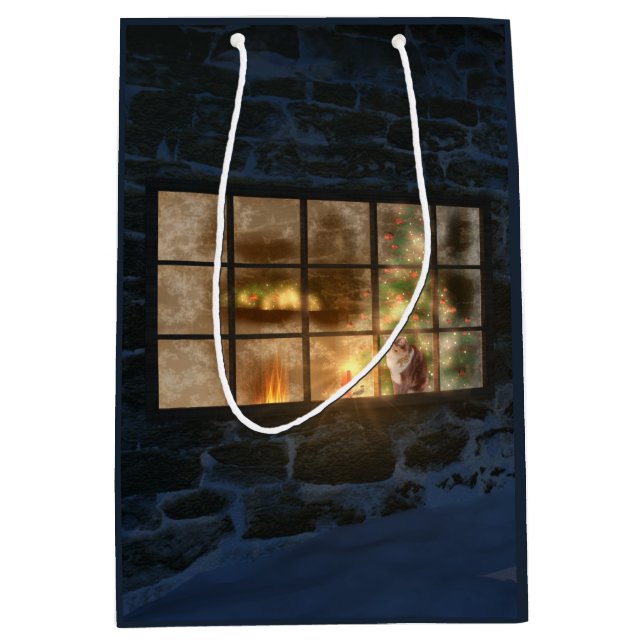 Moyen Sac cadeau de Noël Cwm (Devant)
