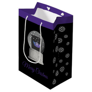 Moyen Sac cadeau de Noël Miss America Snow Globe