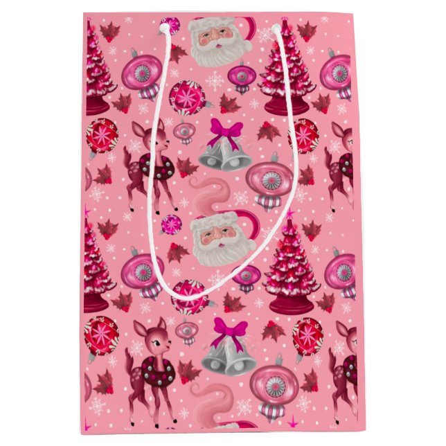 Moyen Sac cadeau de Noël Vintage (Devant)