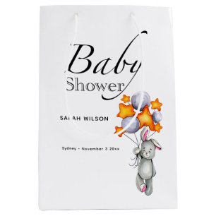 Moyen Sac cadeau de petit lapin Baby shower
