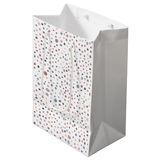 Moyen Sac cadeau de points d'aquarelle Marcus Confetti (Devant Angle)