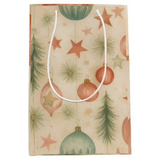 Moyen Sac cadeau d'ornement vintage