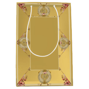 Moyen Sac cadeau du 50e ou 1er anniversaire Mariage