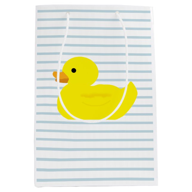 Moyen Sac cadeau en caoutchouc Bleu Canard (Devant)