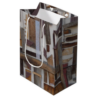 Moyen Sac cadeau en chutes de bois