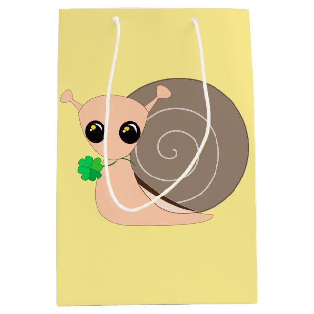 Moyen Sac Cadeau Escargot Mignon (Devant)