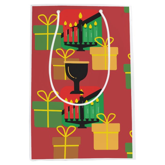 Moyen Sac cadeau Festive Kwanzaa (Devant)