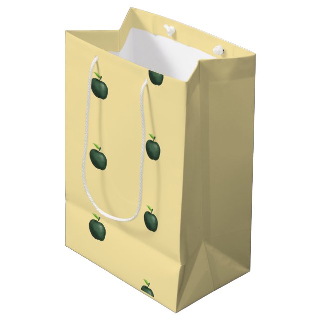 Moyen Sac Cadeau Fête pour Enseignant Pomme (Devant Angle)