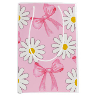 Moyen Sac cadeau fleur et noeud papillon Daisy