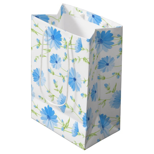 Moyen Sac Cadeau Grand Fleur De Daisy Tendance (Devant Angle)