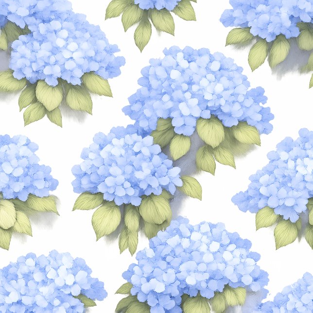 Moyen Sac Cadeau Hydrangea Bleu | Botanique Œuf de Canar (Blue Hydrangea Botanical Gift Bag Pattern — thepapercraftstudio)