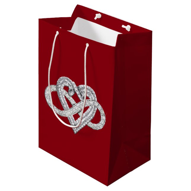 Moyen Sac cadeau infinity Heart (Devant Angle)