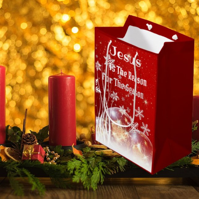 Moyen Sac cadeau Jésus est la raison de Noël (Créateur téléchargé)