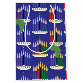 Moyen Sac cadeau Kwanzaa géométrique Abstrait