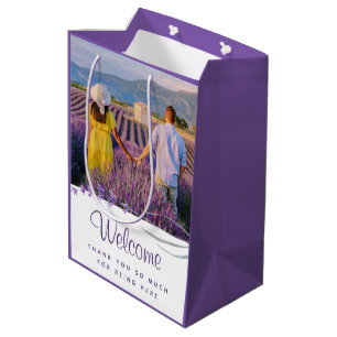 Moyen Sac cadeau Mariage Merci de bienvenue