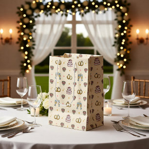 Moyen Sac Cadeau Mariage Mignon et Champagne