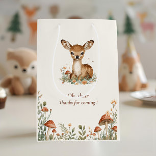 Moyen Sac cadeau Merci cerf de Woodland   Forêt rustique