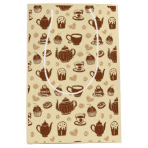 Sac cadeau motif café