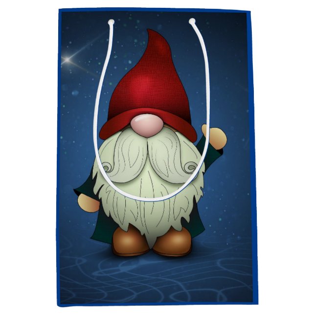 Moyen Sac cadeau Noël Gnome (Devant)