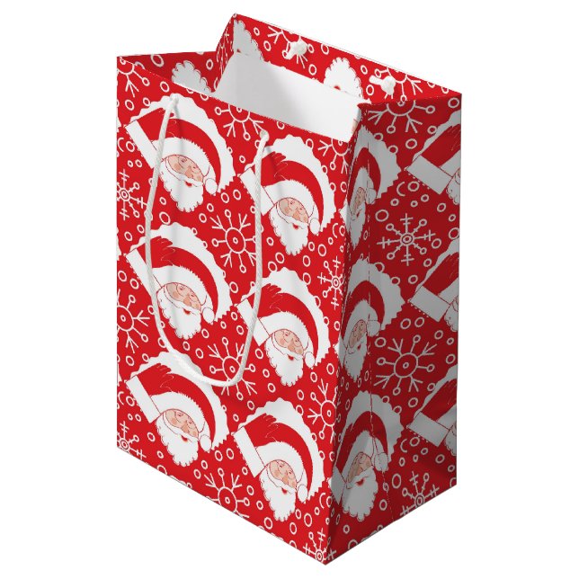 Moyen Sac cadeau père Noël Art (Devant Angle)