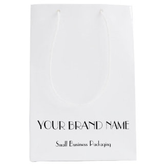 Moyen Sac cadeau personnalisé minimal pour l'emballage d