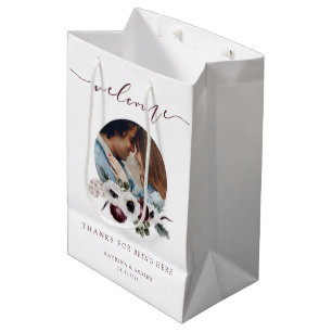 Moyen Sac cadeau photo de bienvenue mariage
