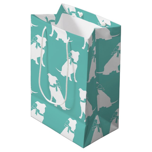 Moyen Sac cadeau Pit Bull Chien Chien Chien Chien Puppy  (Devant Angle)