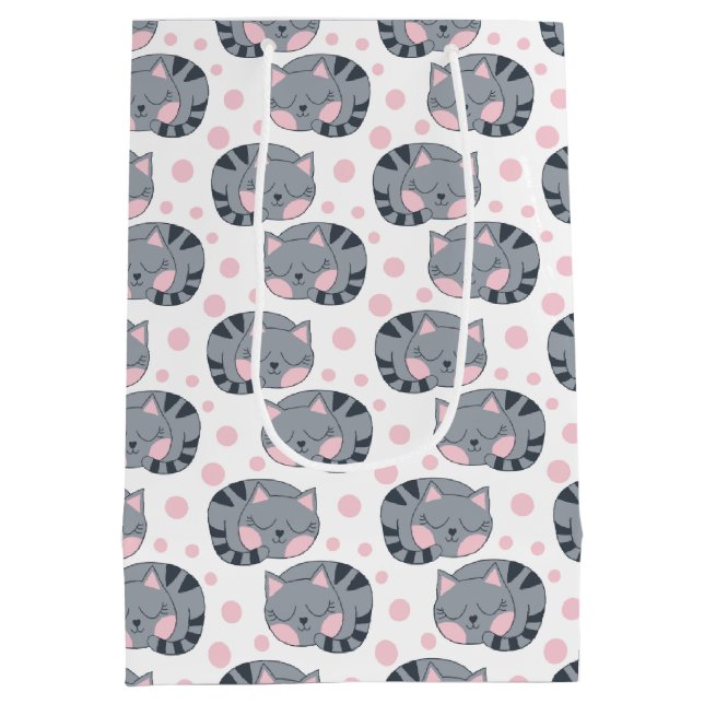 Moyen Sac cadeau pour chat couché (Dos)