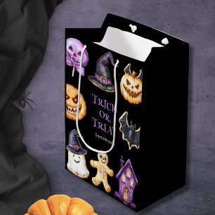 Moyen Sac cadeau pour l'Halloween mignon ou le traitemen