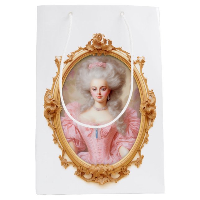 Moyen Sac cadeau pour mariée Marie Antoinette (Devant)