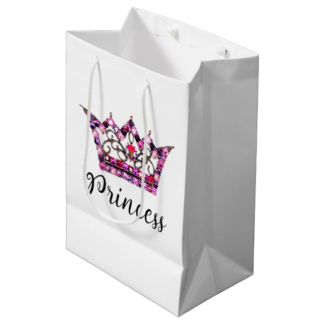 Moyen Sac cadeau "Princess" Tiara Medium (Devant Angle)
