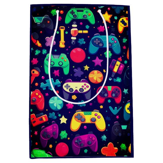 Moyen Sac cadeau Retro Gamer Arcade (Devant)