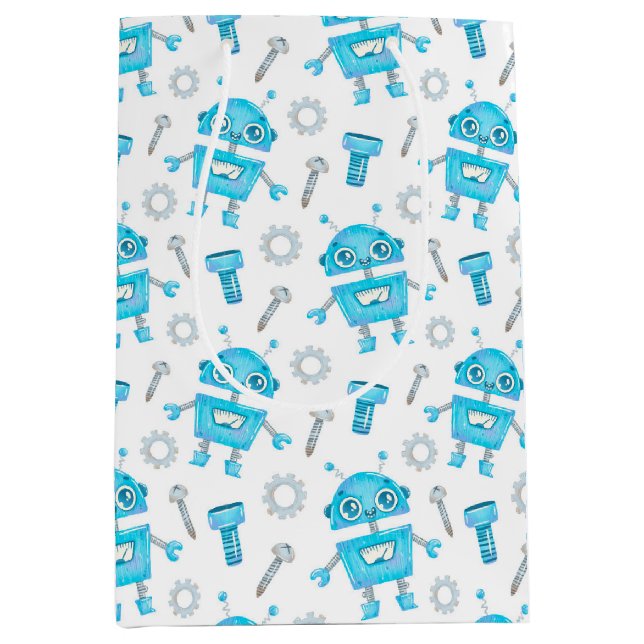 Moyen Sac cadeau robot mignon (Devant)