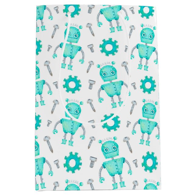 Moyen Sac cadeau robot mignon (Devant)