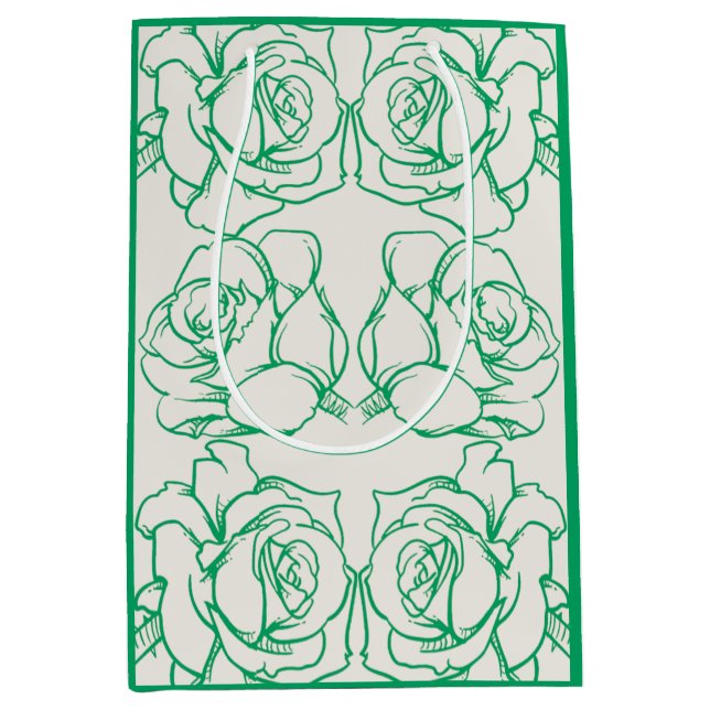 Moyen Sac cadeau Rose du patrimoine (Devant)