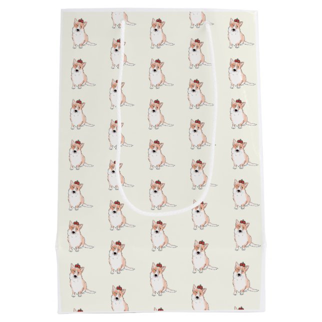 Moyen Sac cadeau Royal corgi (Dos)