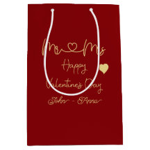 Sac cadeau Saint-Valentin M & Mme
