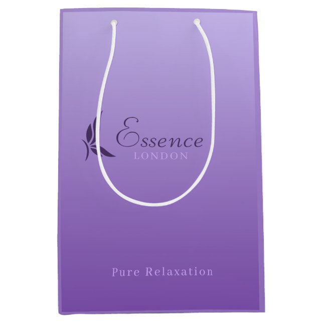 Moyen Sac cadeau Spa personnalisé Lavender Bliss (Devant)