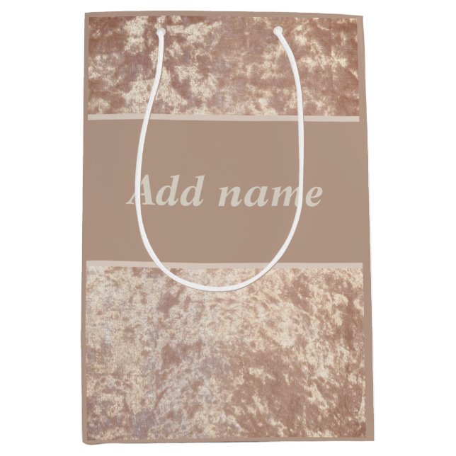 Moyen Sac cadeau spécial velours de luxe personnalisé (Devant)