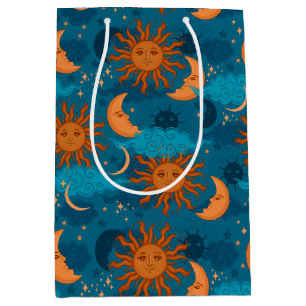 Moyen Sac cadeau Sun, Moon et Stars