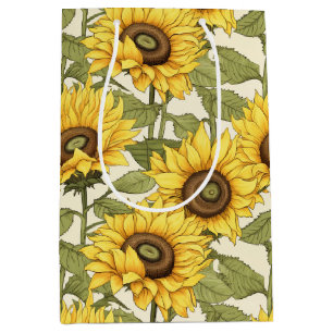 Moyen Sac cadeau Sunflower jaune vif