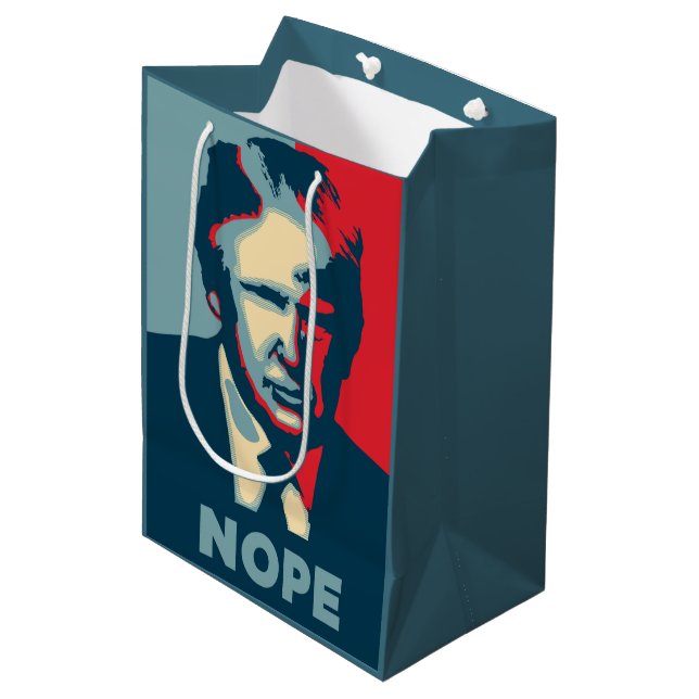 Moyen Sac cadeau Trump Nope (Devant Angle)