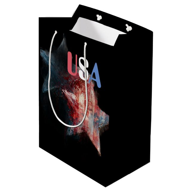 Moyen Sac cadeau USA (Dos Angle)